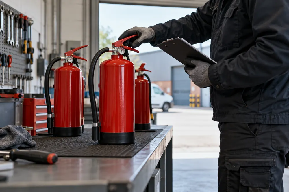Fire Extinguisher Servicing in a UK commercial setting